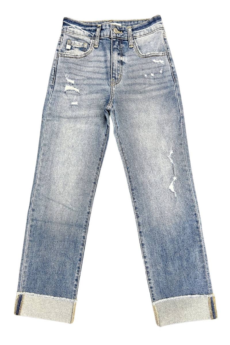 YOUTH HIGH RISE STRAIGHT JEANS