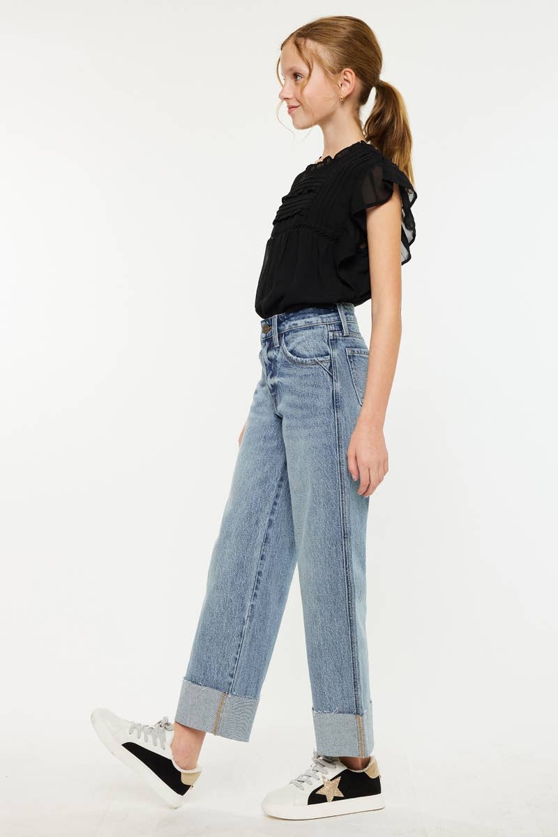 GIRLS KC EMMA WIDE LEG JEANS