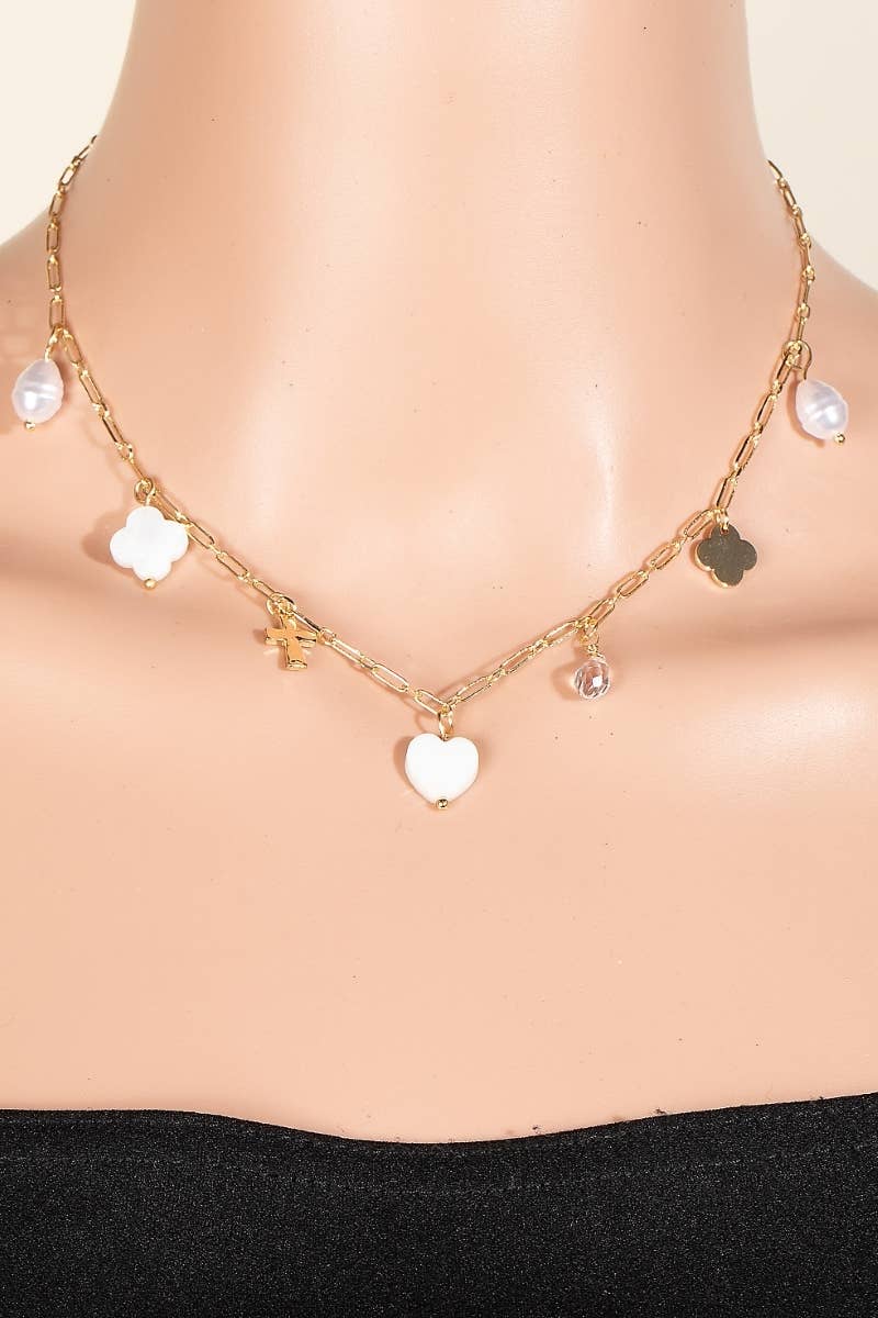 PEARL CHARM NECKLACE
