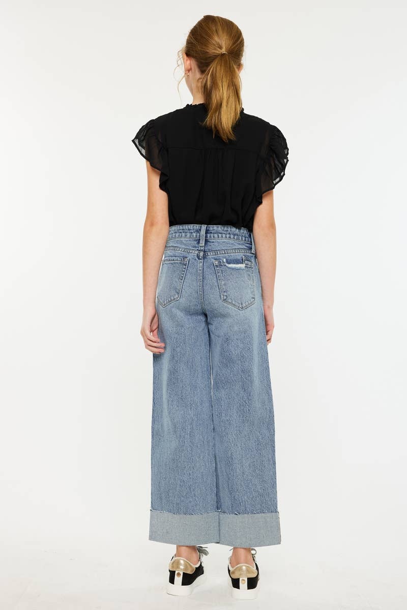 GIRLS KC EMMA WIDE LEG JEANS