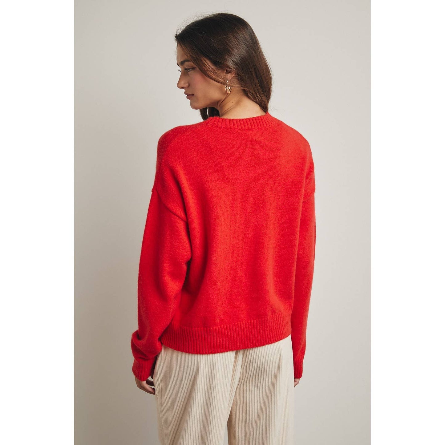 CABLE KNIT BOW SWEATER