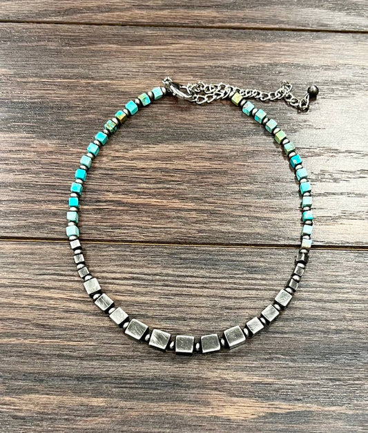 Handmade Gemstone & Navajo Bead Necklace