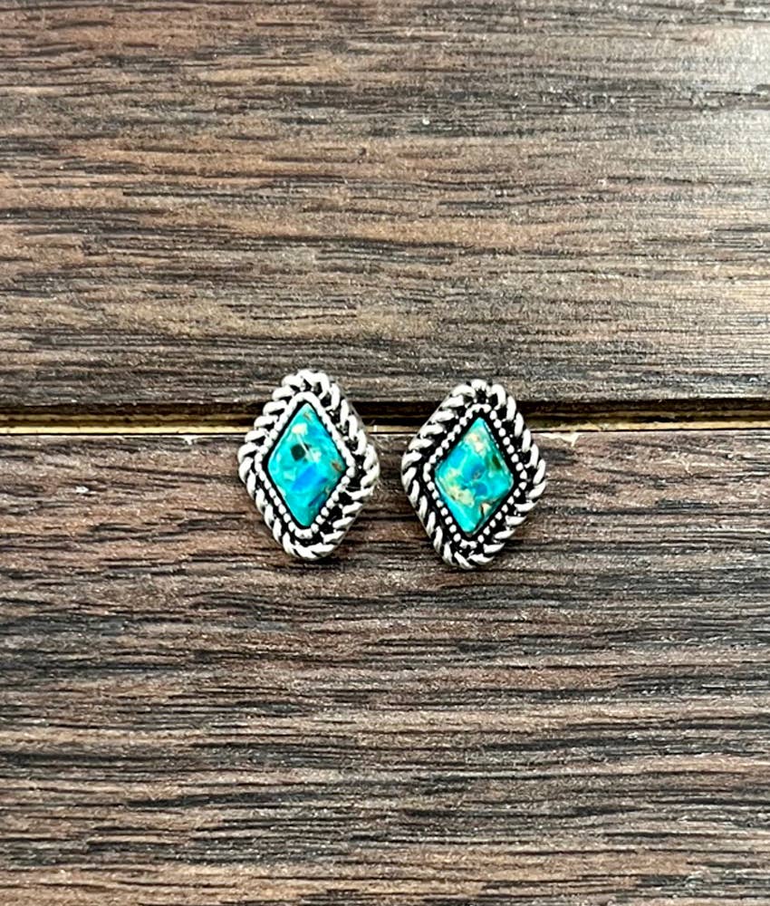 Gemstone Stud Earrings