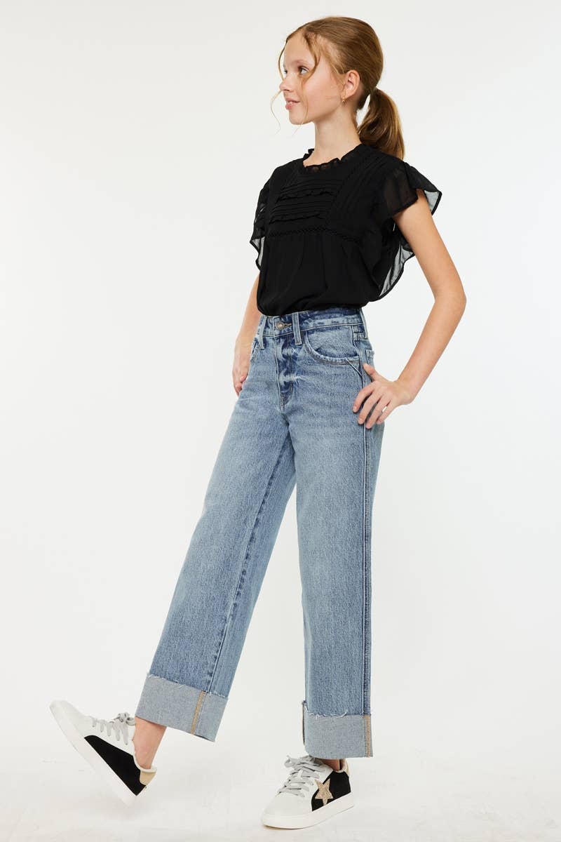 GIRLS KC EMMA WIDE LEG JEANS