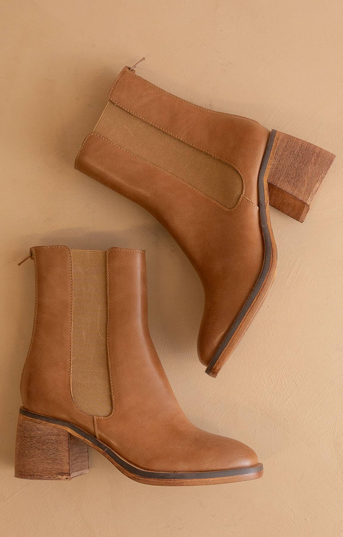 The Olivia | Caramel Chelsea Boots