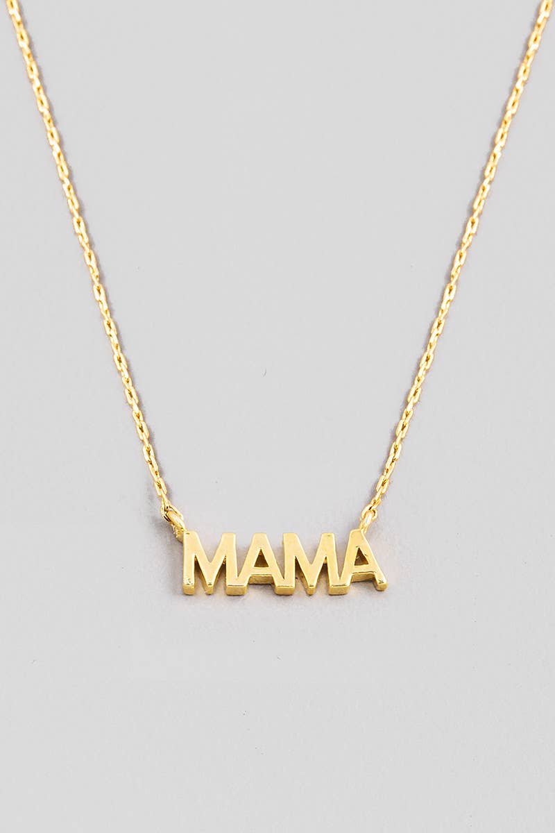 Mama Print Charm Necklace