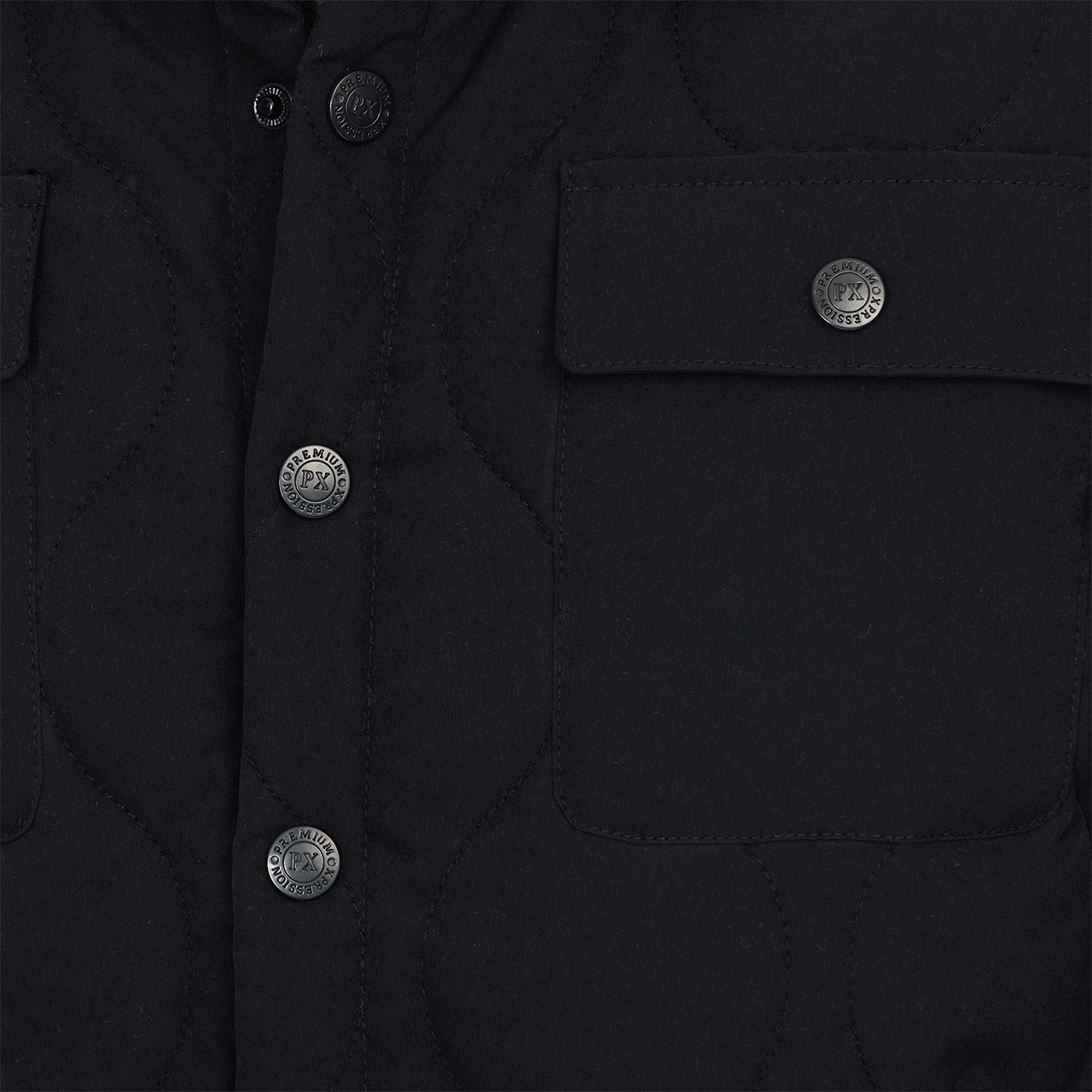 Dayton Black Quilted Zip Up Jacket