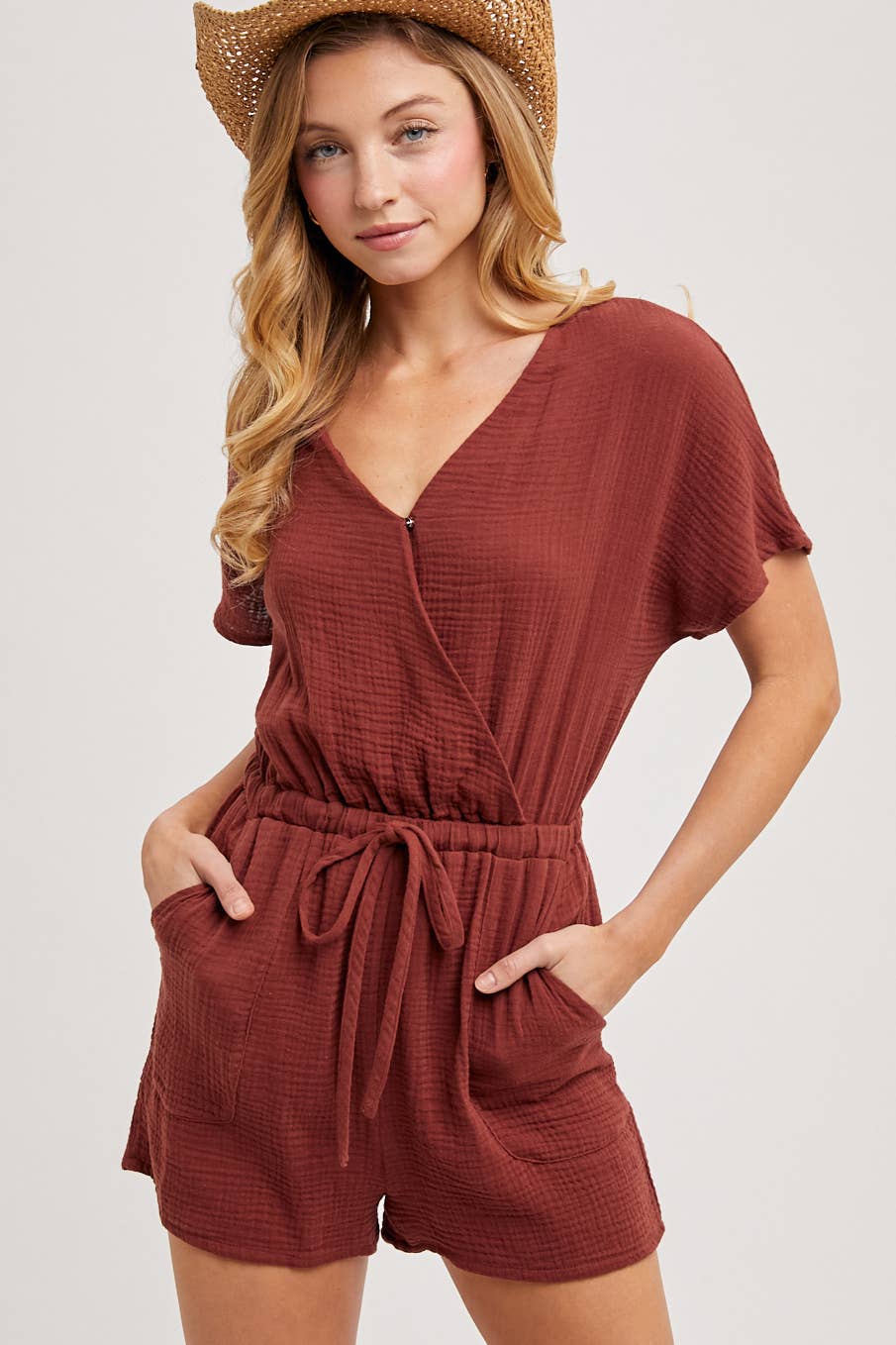 NATALIA NAVY ROMPER