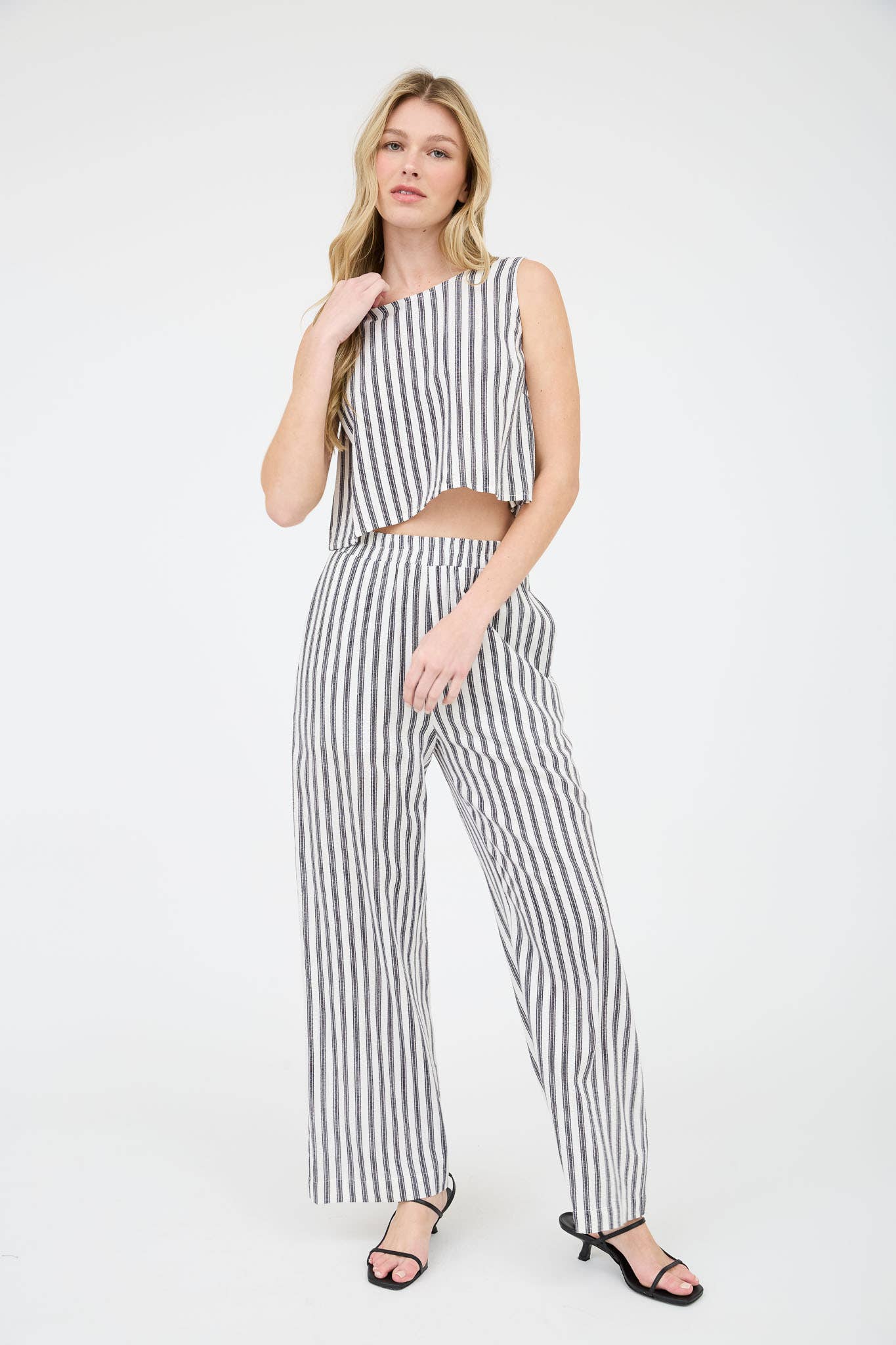 GIDGETT STRIPED LINEN TOP