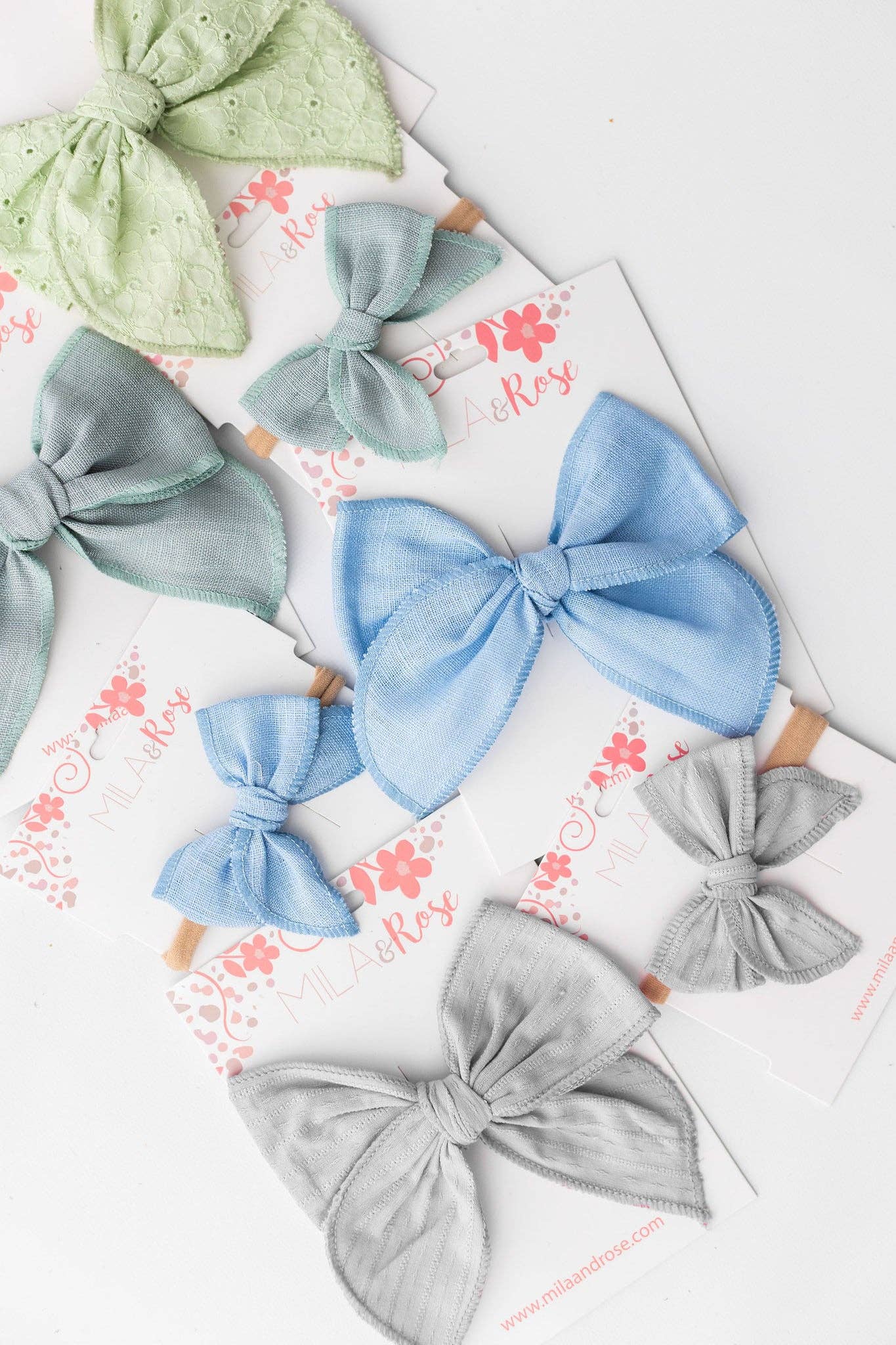 Classic Hair Bow - Blue