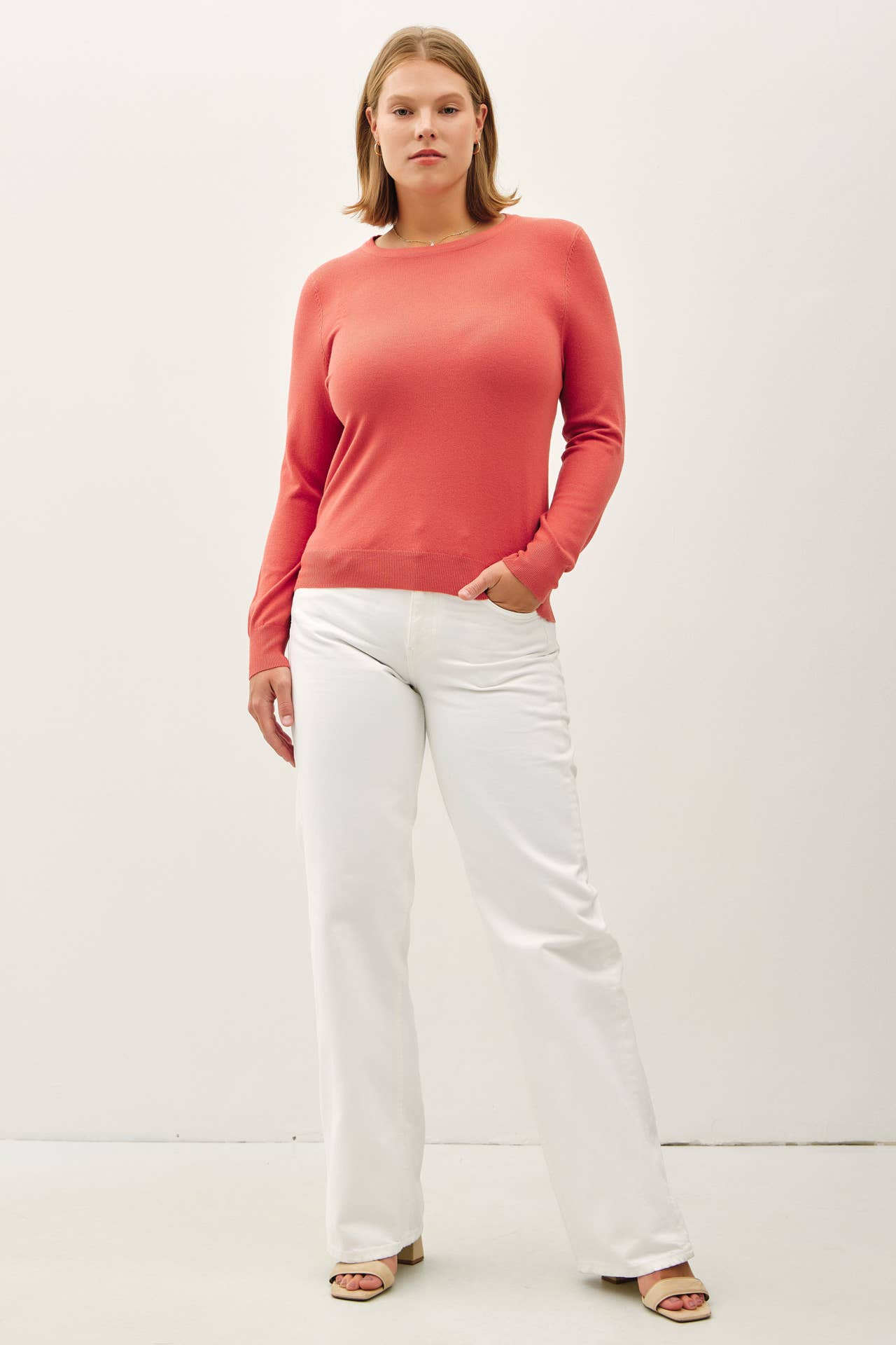 PLUS- COLLYNS SOFT KNIT SWEATER