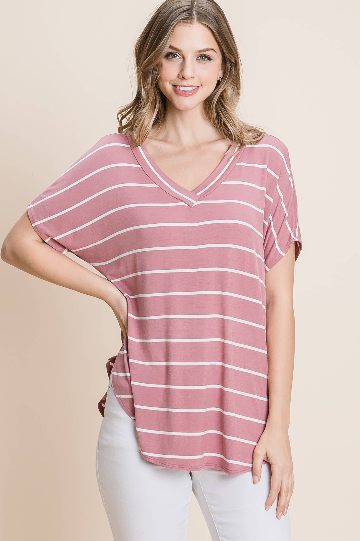KAREN RELAXED FIT V-NECK