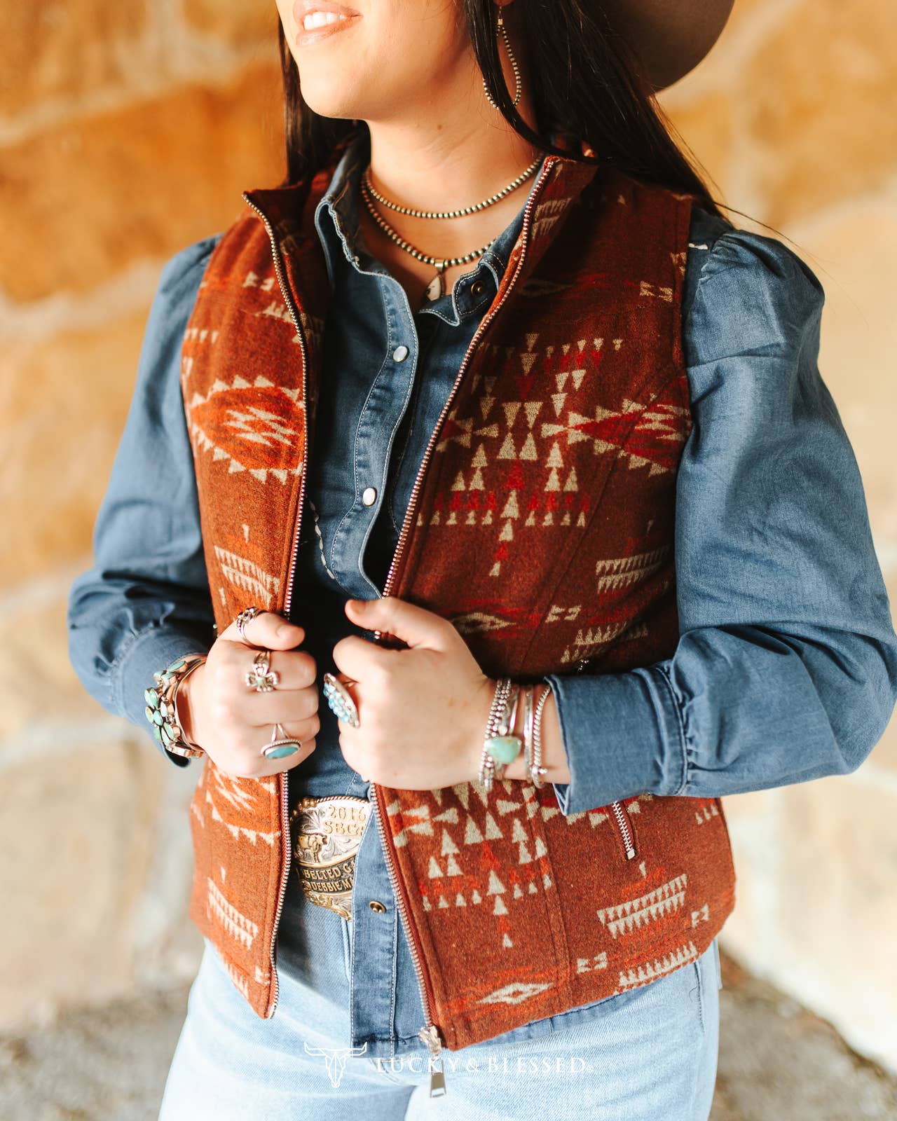 AZTEC WESTERN QUILTED VEST