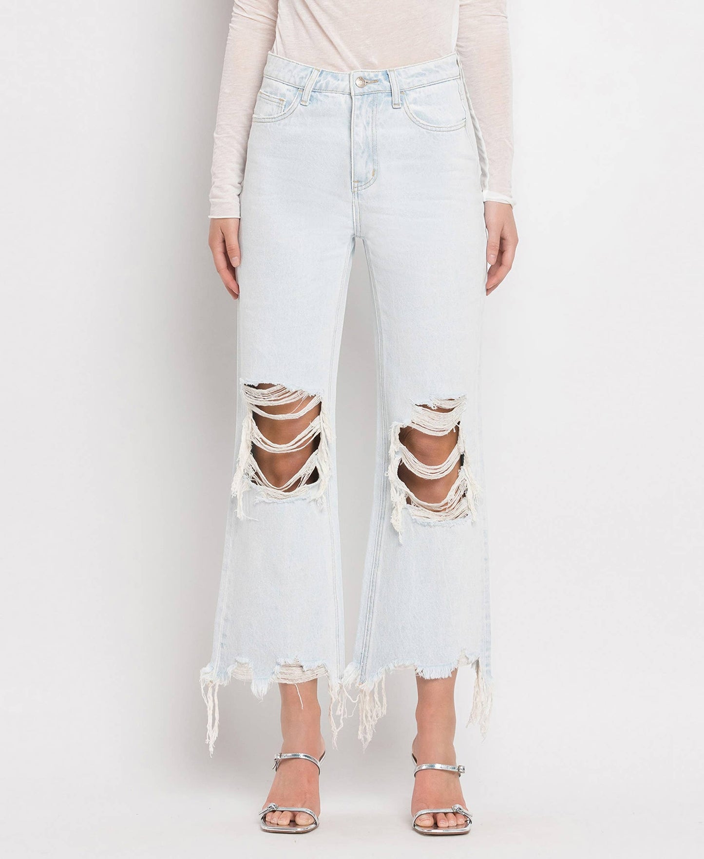 90'S VINTAGE HIGH RISE CROP JEANS