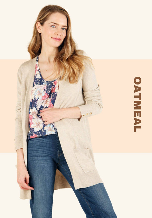 Sherah Knit Cardigan- Oatmeal