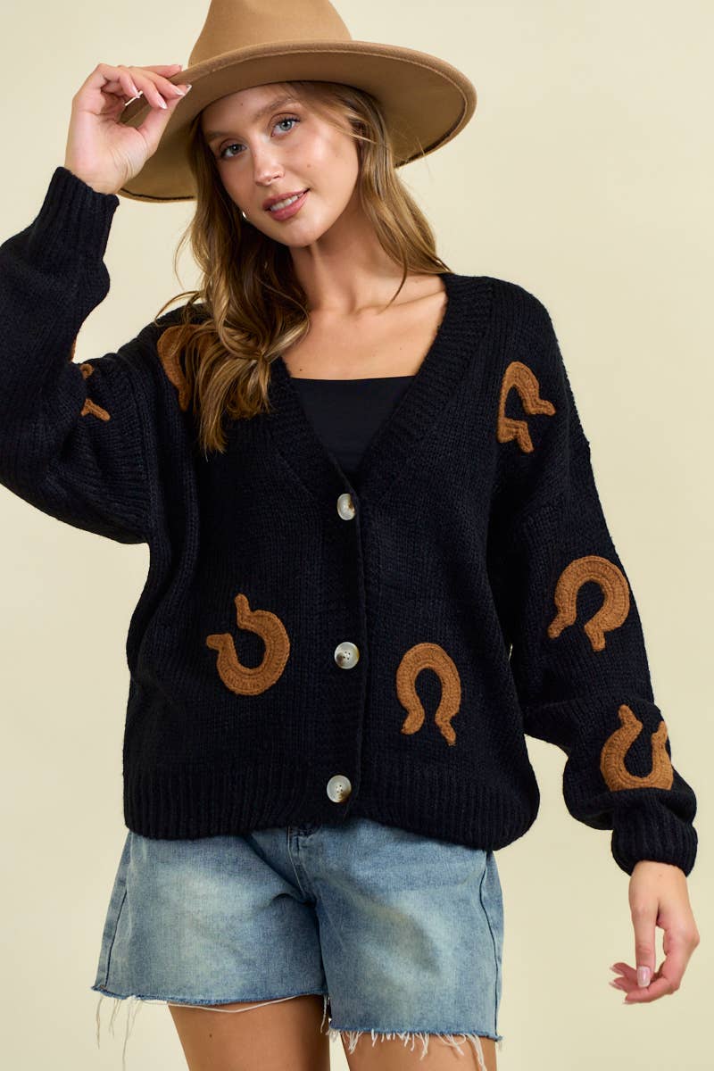 HORSESHOE PATCH CARDIGAN