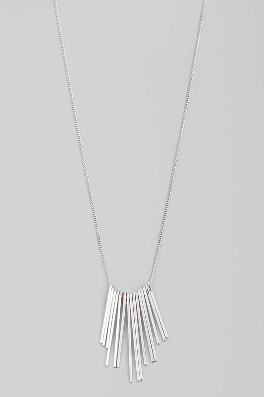 Bar Fringe Charm Necklace