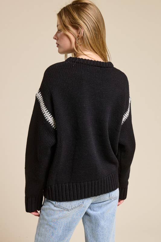 TOPANGA SEAM DETAIL SWEATER