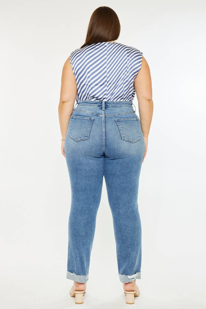PRUE PLUS HR SLIM STRAIGHT JEANS
