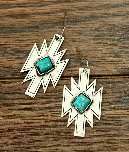 Aztec Turquoise Earrings