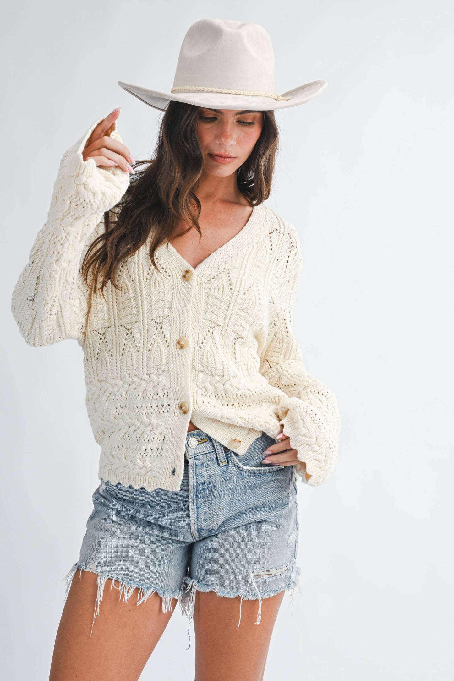 MILLY POINTELLE CARDIGAN