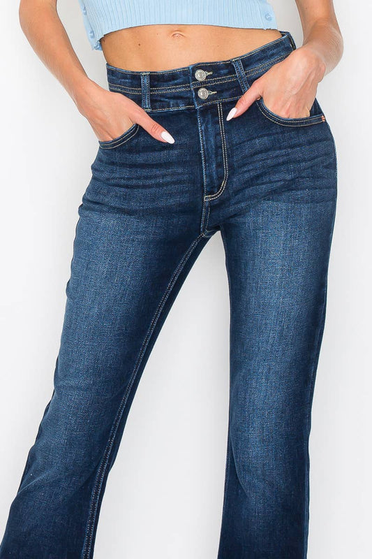 Artemis High Rise Double Button Jean