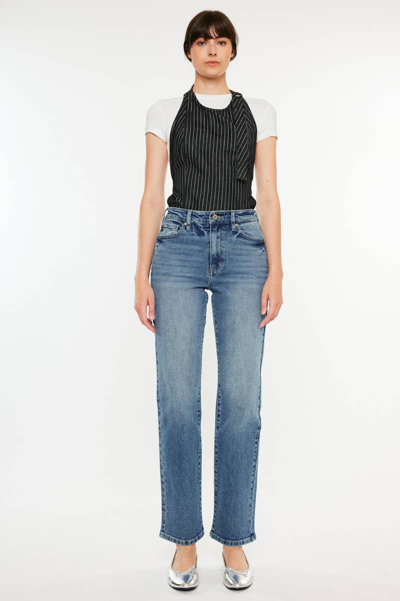 HIGH RISE TRUE STRAIGHT JEANS