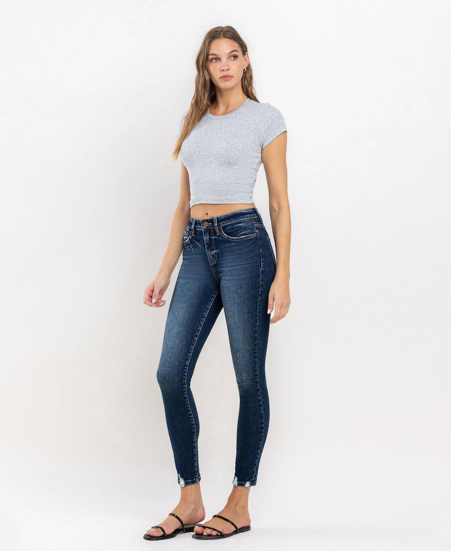 HAYLIE HIGH RISE ANKLE SKINNY JEANS