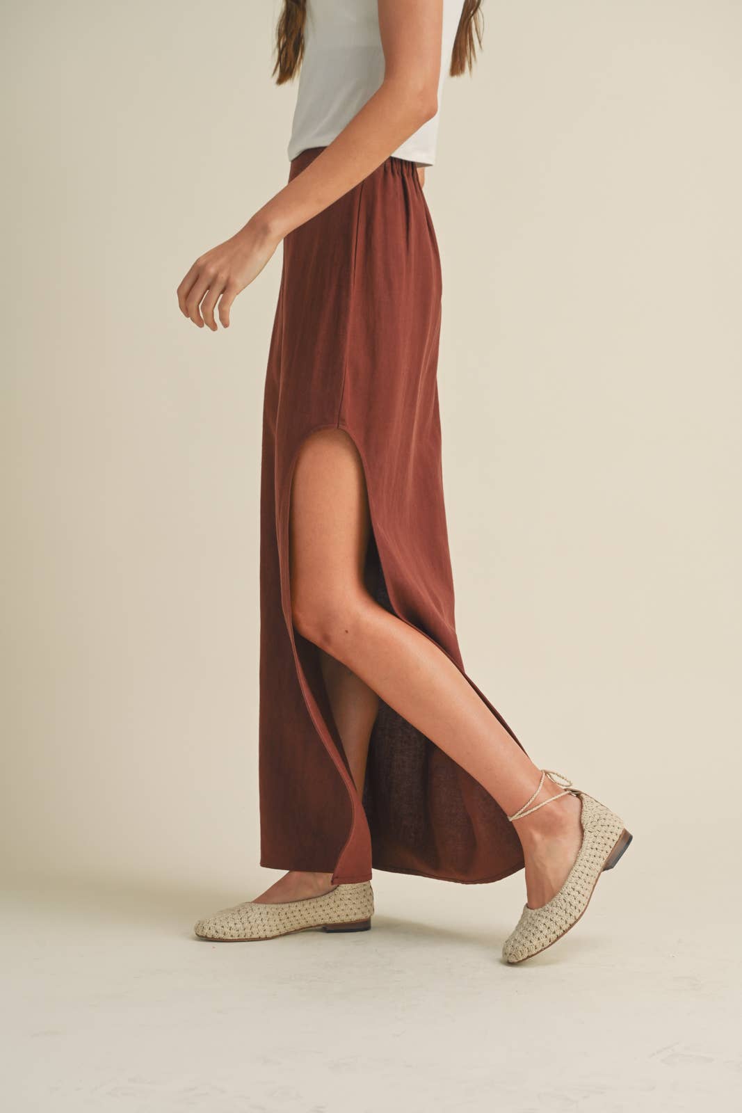 HALLE MAXI SKIRT WITH SIDE SLIT