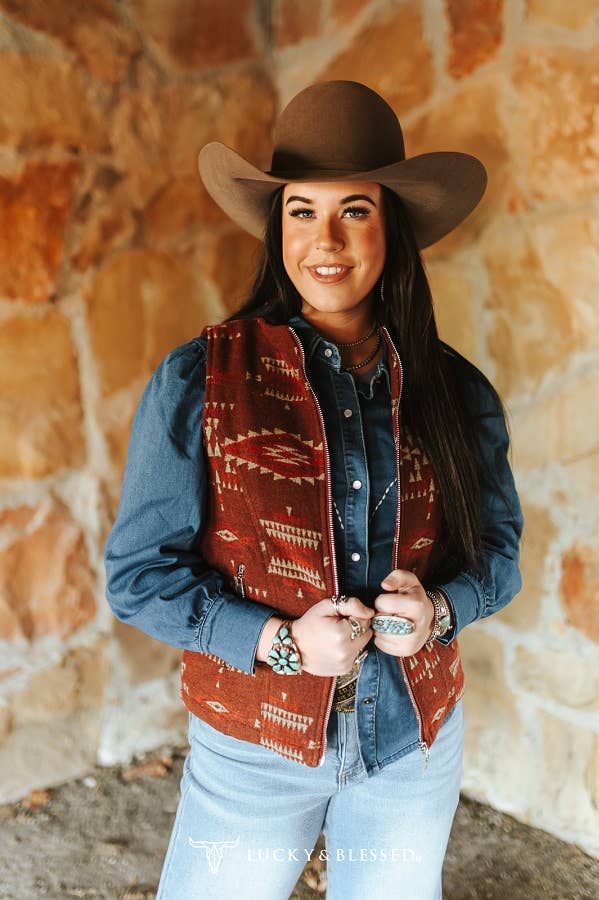 AZTEC WESTERN QUILTED VEST