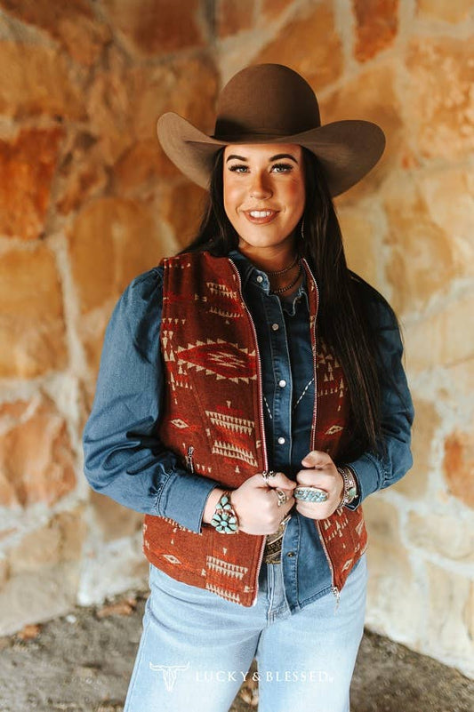 AZTEC WESTERN QUILTED VEST