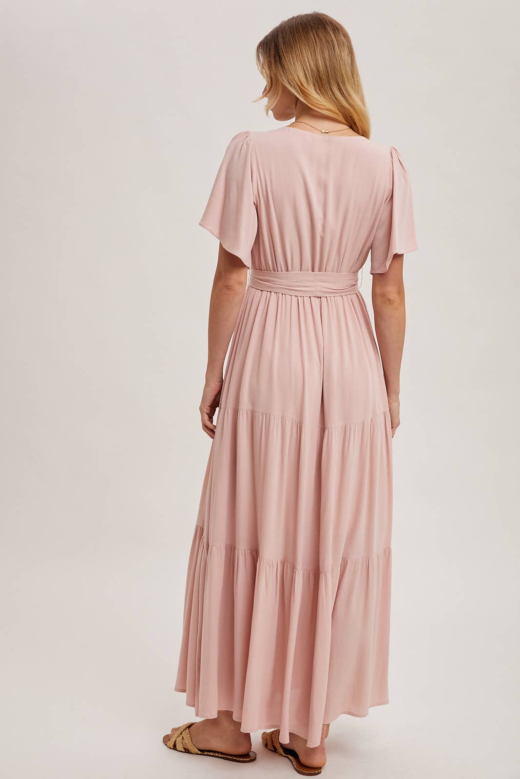 ROSE TIERED WRAP DRESS