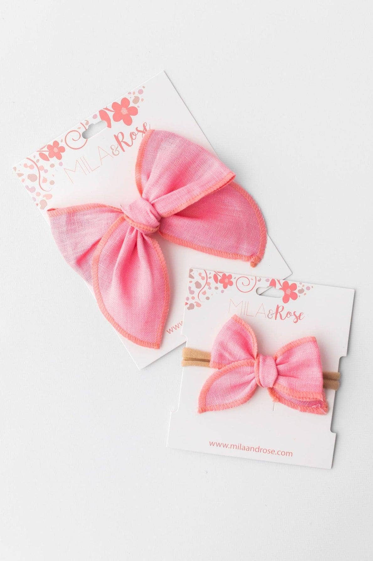 Classic Hair Bow - Bubblegum Pink