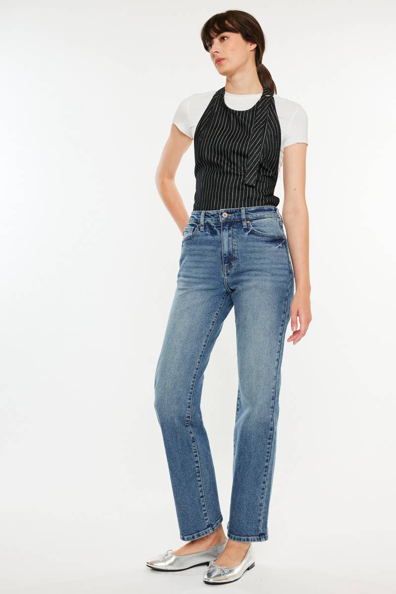 HIGH RISE TRUE STRAIGHT JEANS