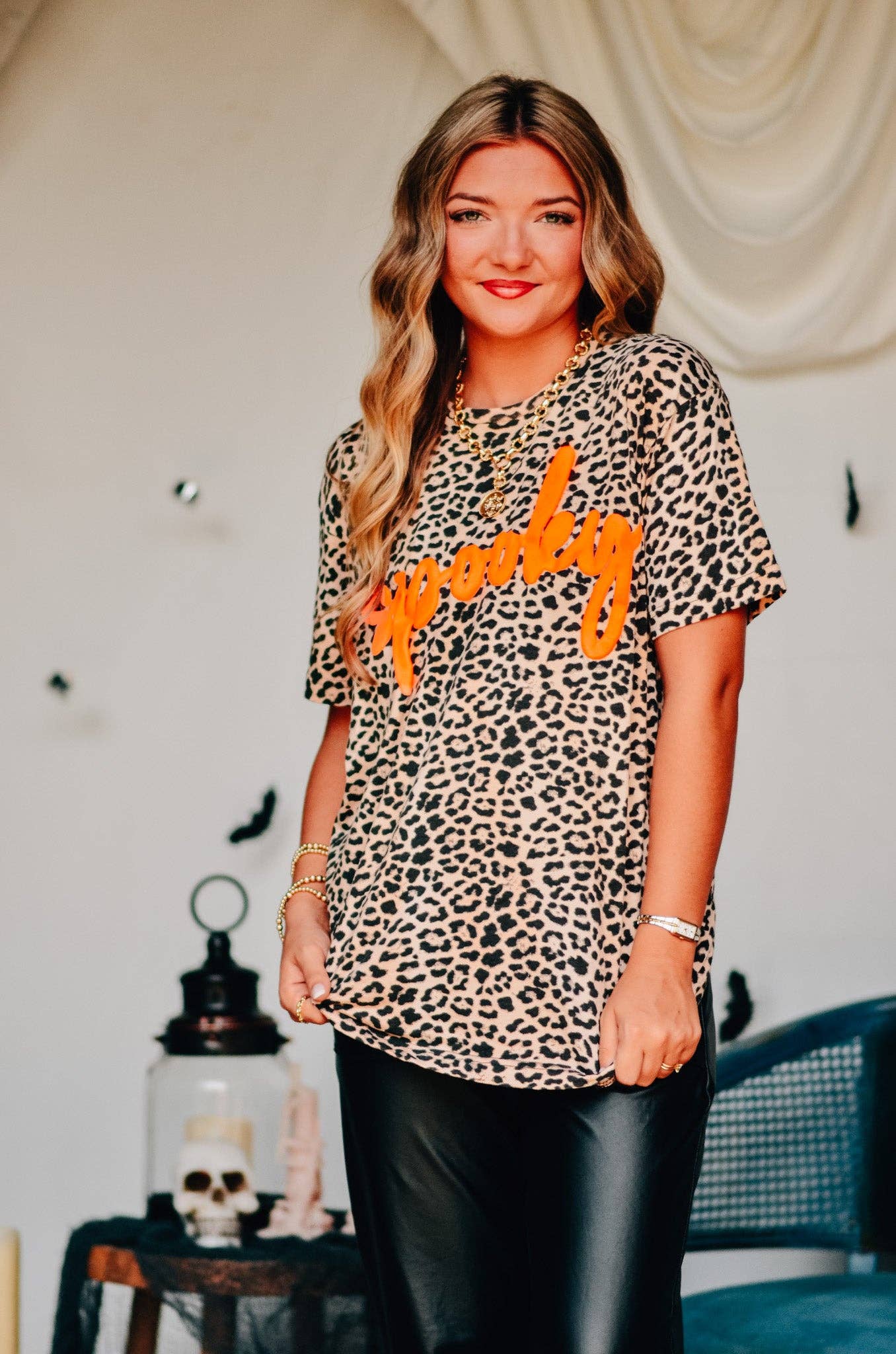 Spooky Bleached Leopard T