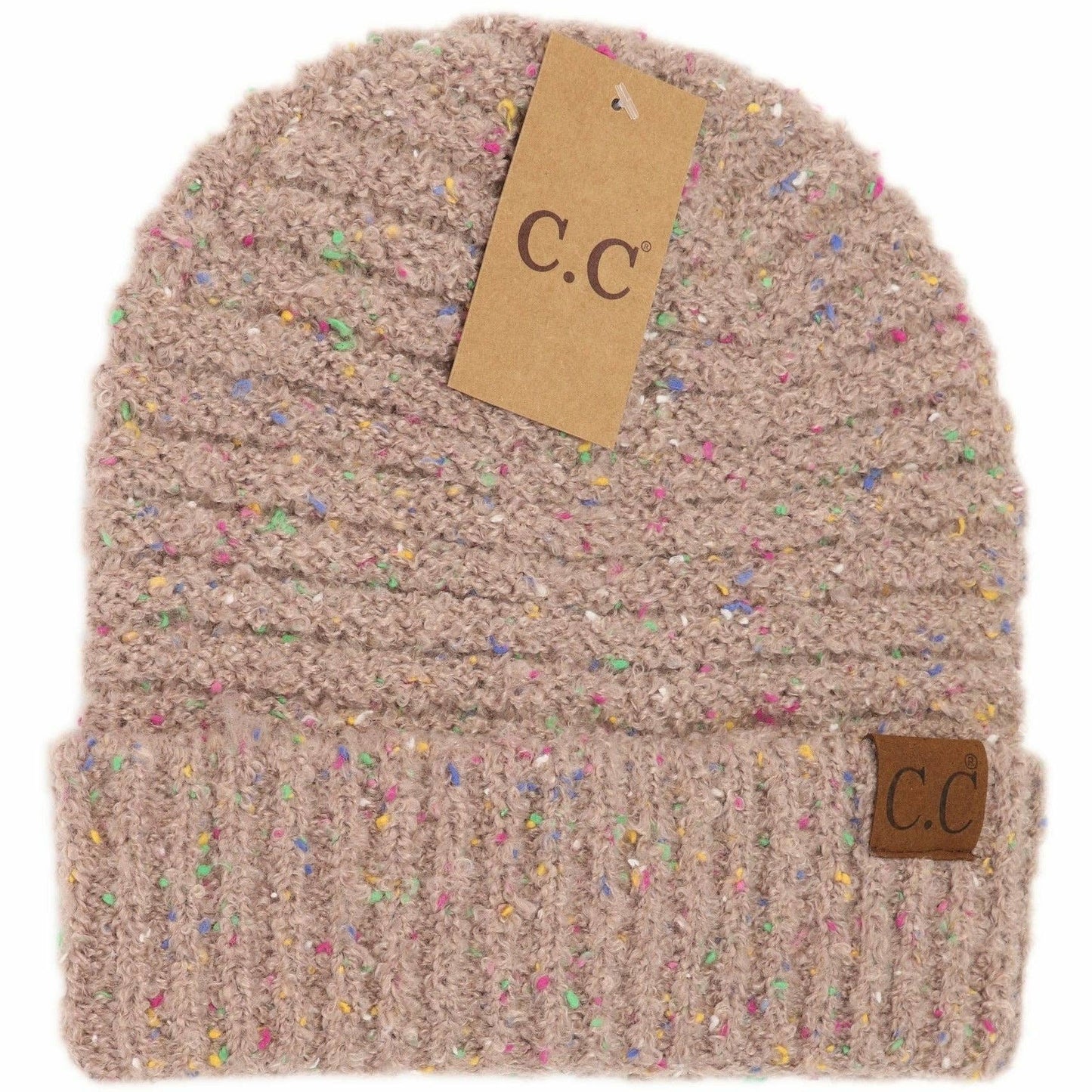 Confetti Boucle Knit Cuff Beanie