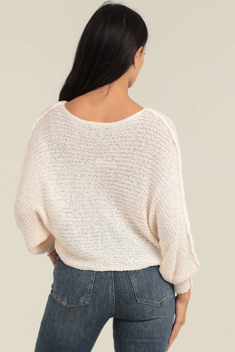 TWO TIE FRONT CARDIGAN SWEATER