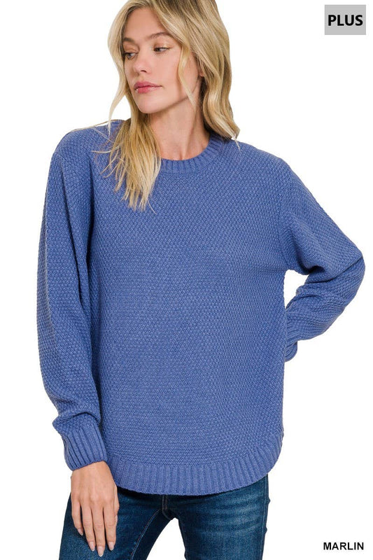 PLUS ROUND NECK SWEATER