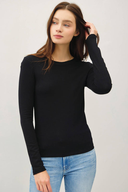 KALEN ROUND NECK LONG SLEEVE TOP