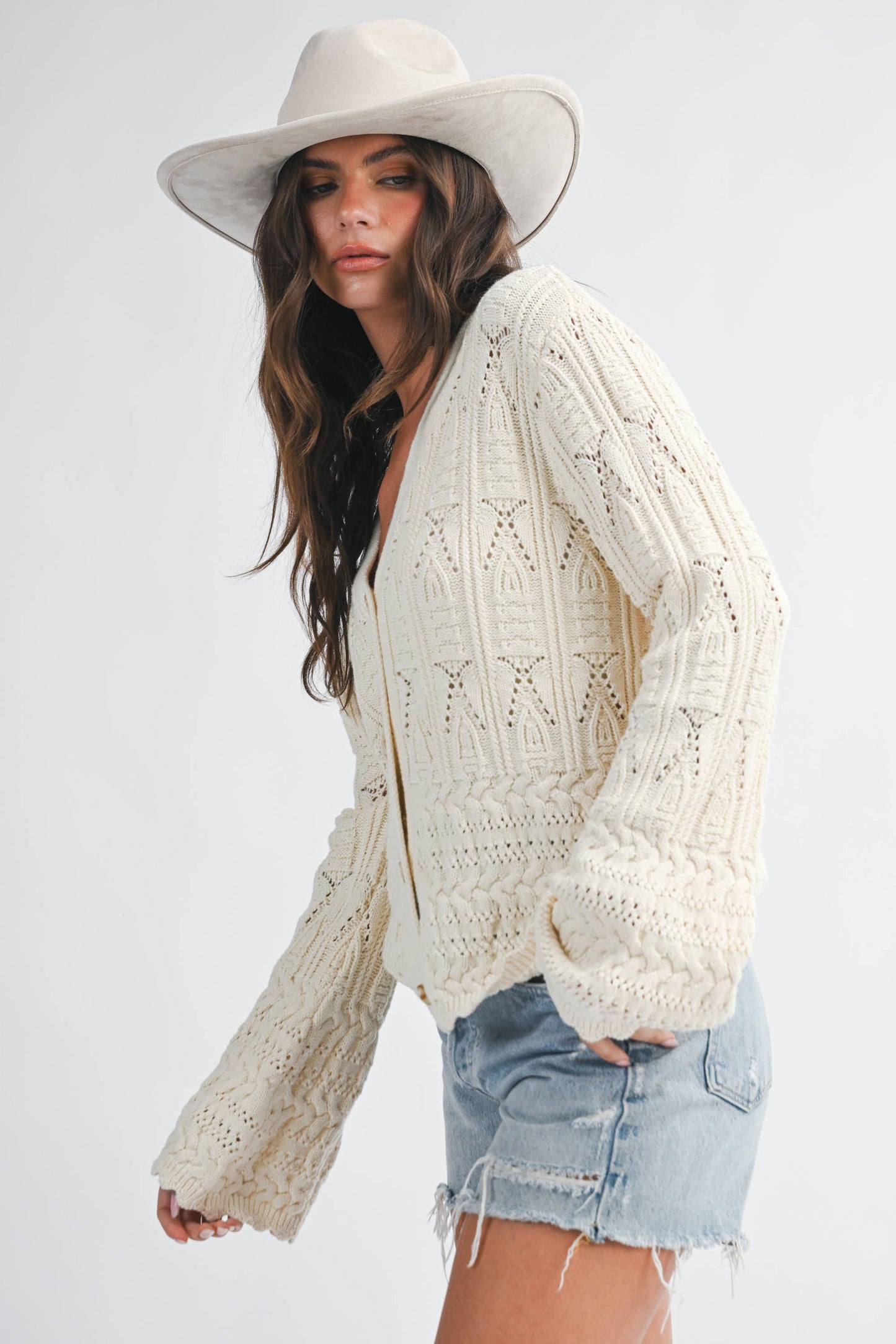 MILLY POINTELLE CARDIGAN