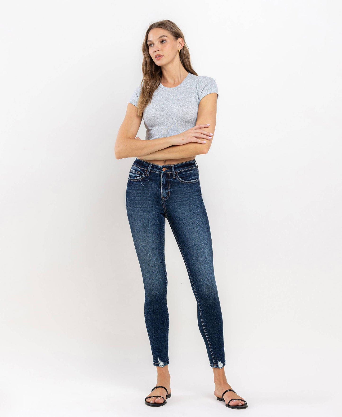 HAYLIE HIGH RISE ANKLE SKINNY JEANS