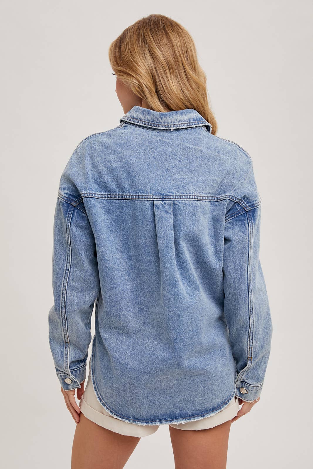 RAMY DENIM BUTTON DOWN JACKET