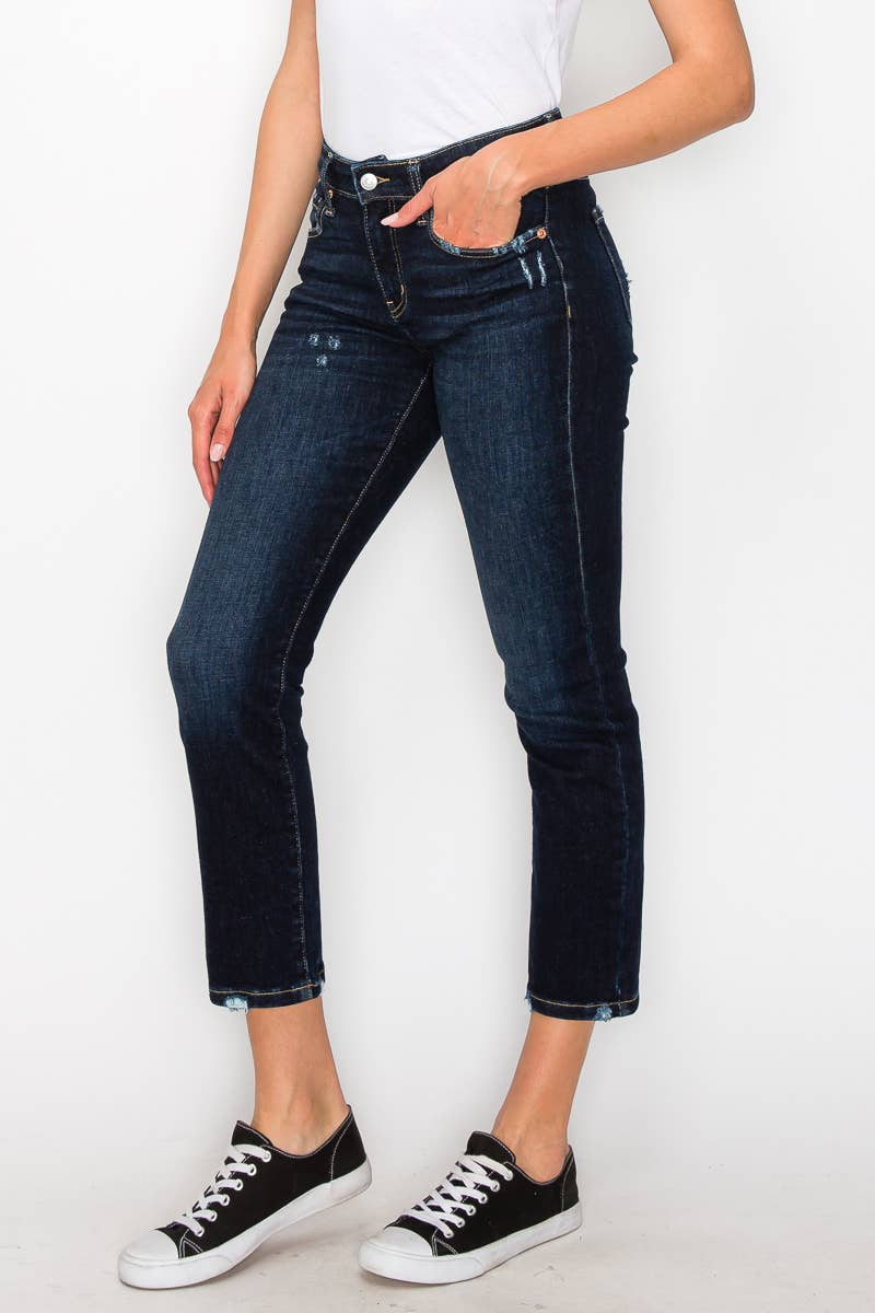 Artemis High Rise Skinny Straight Jeans