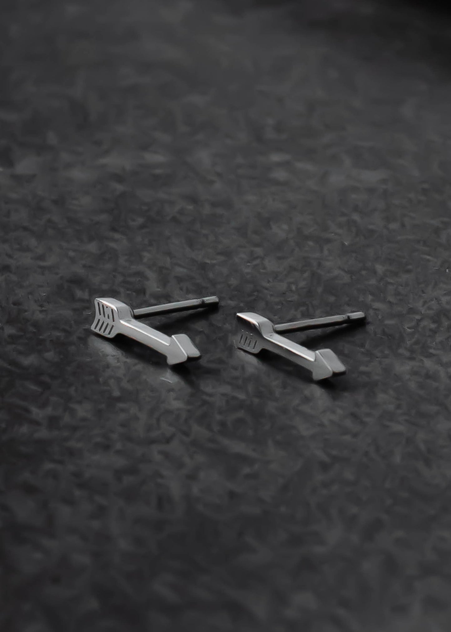 Silver Arrow Stud Earrings