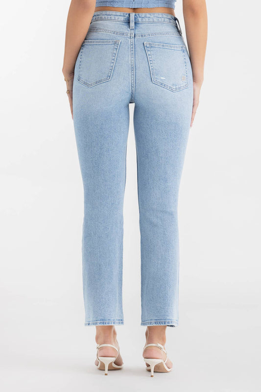SUPER HIGH RISE ANKLE FLARE JEANS