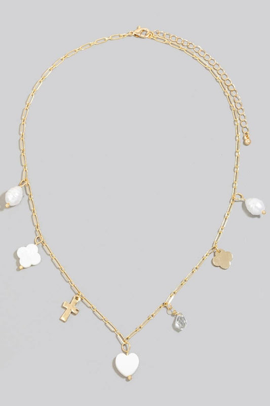 PEARL CHARM NECKLACE