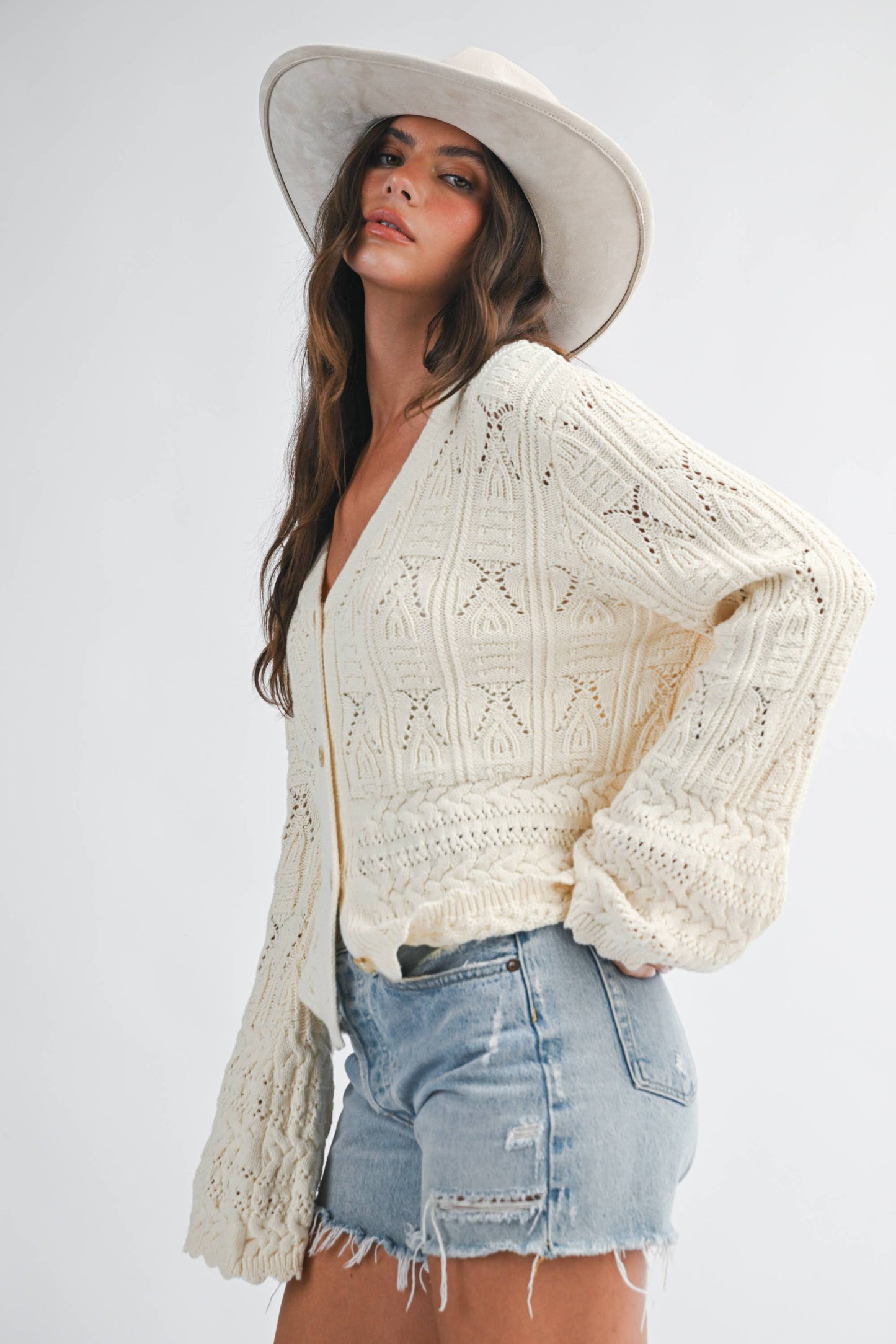 MILLY POINTELLE CARDIGAN