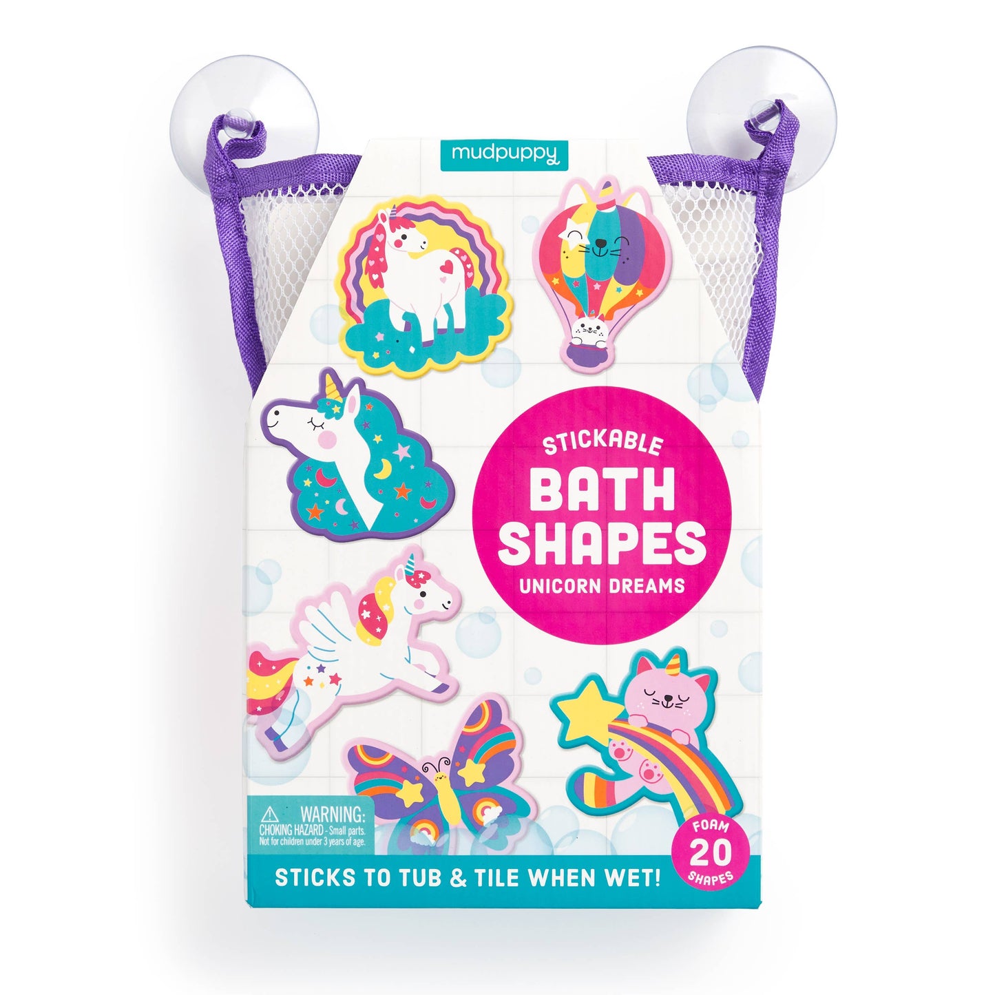 Unicorn Dreams Stickable Foam Bath Shapes