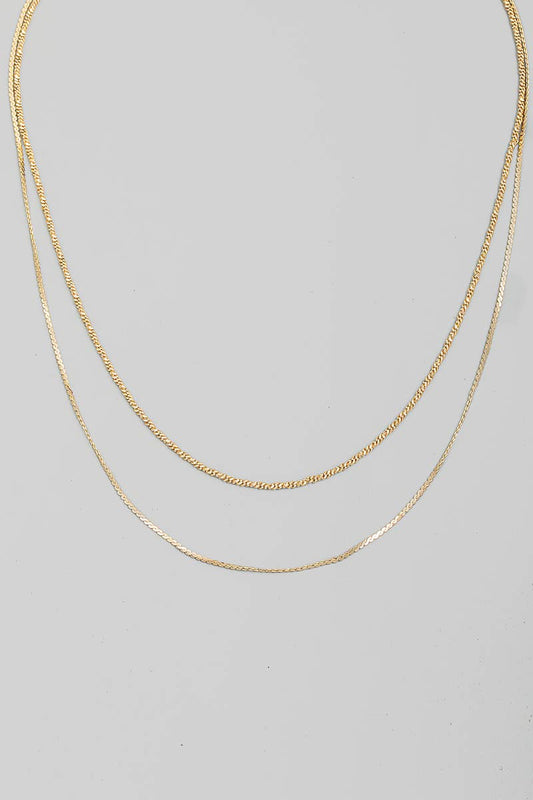 Dainty Layered Chain Link Necklace