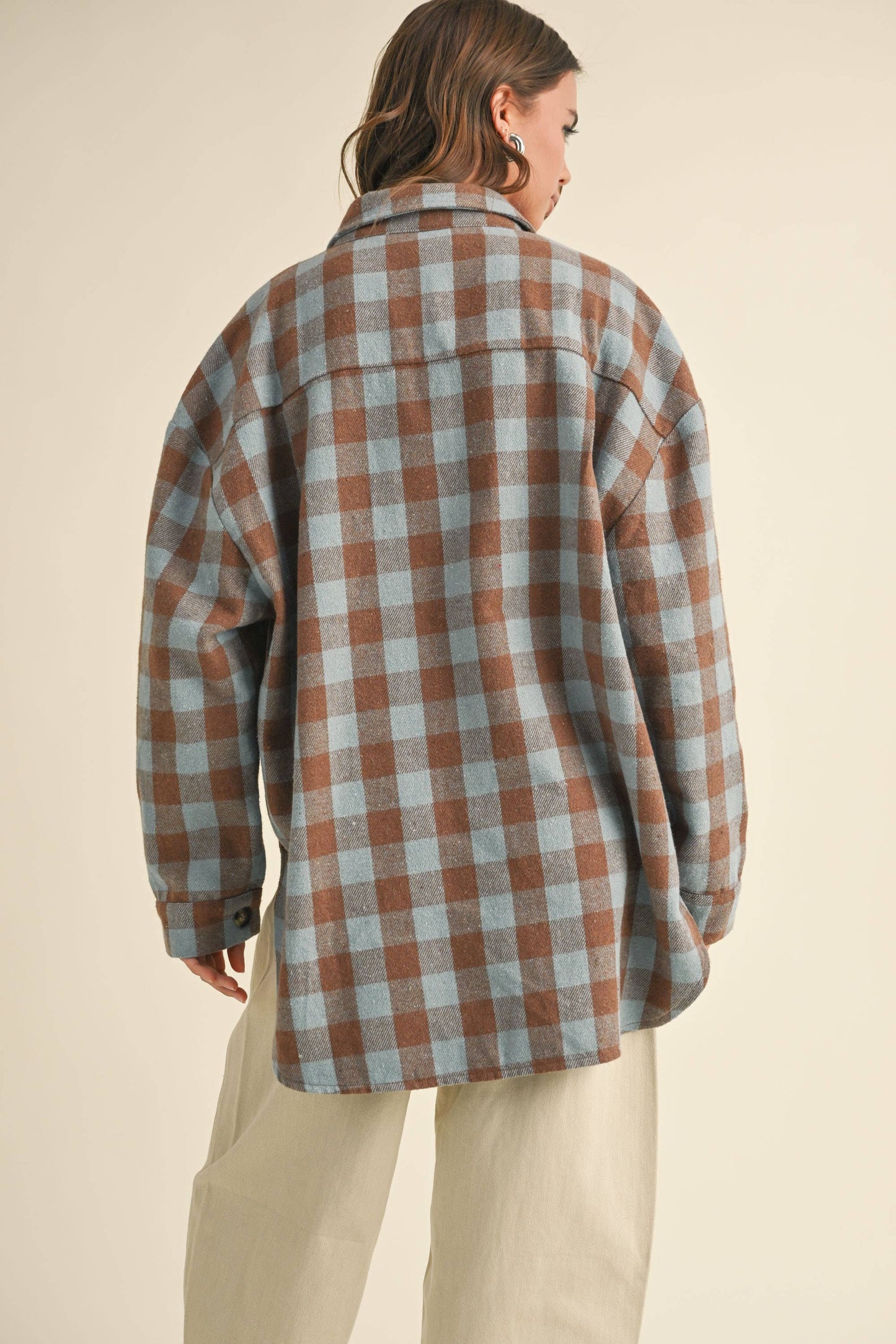 JENI GRID PATTERN SHACKET